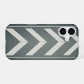 レトロ・チェック柄の道路標識 iPhone 16ケース (裏面横)