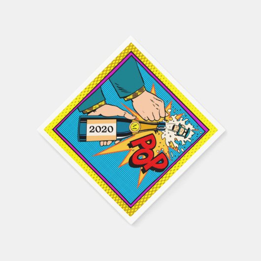 レトロ チャンピオン シャンパン (パーティー) コンセント レート ナプキン スタンダードカクテルナプキン (角)