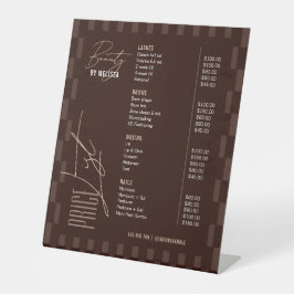 レトロ チョコレート ブラウン ヘア サロン スパ 価格表 Pe 台座サイン