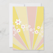 レトロ ツー グルーヴィー サンシャイン デイジー ボーホー フローラル Invita 招待状 (裏面)