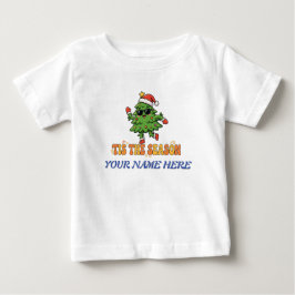レトロ ティス・ザ・シーズン クリスマスツリー オリジナルプリント ベビーTシャツ
