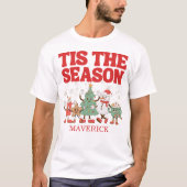 レトロ・ティス・ザ・シーズン・クリスマス Tシャツ (正面)