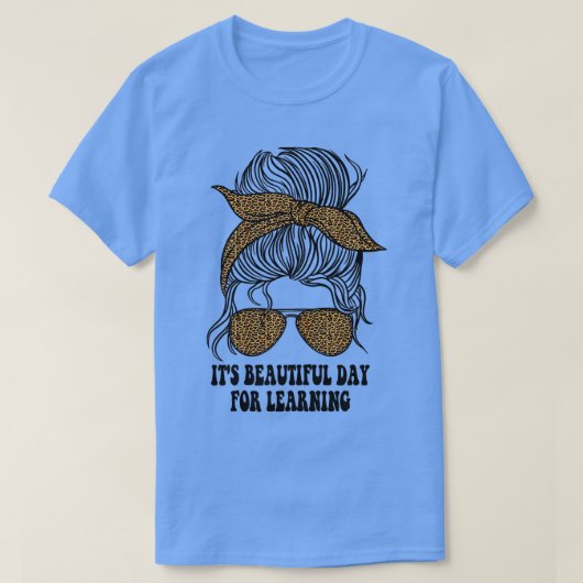 レトロ・ティーシュ学にとっておもしろい美しい日 Tシャツ (デザイン正面)