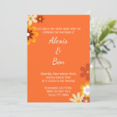 レトロ テーマの招待状 70年代 フラワーパワー 招待状 (スタンド正面)