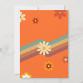 レトロ テーマの招待状 70年代 フラワーパワー 招待状 (裏面)