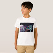 レトロ ディスコボールとヴィンテージ マイク Tシャツ (正面フル)