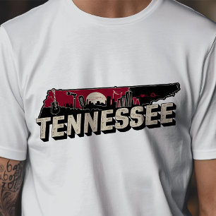 レトロ トラベル アイコニック テネシー グラフィック Tシャツ