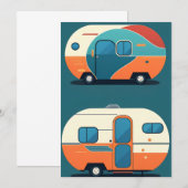 レトロ – トレーラー 招待状 (正面/裏面)