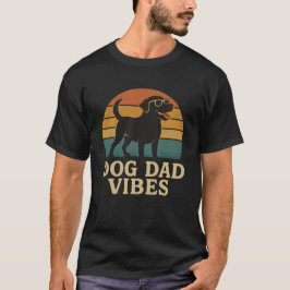 レトロ・ドッグ・ダッドTシャツ | ビンテージサンセットラブラドール Tシャツ