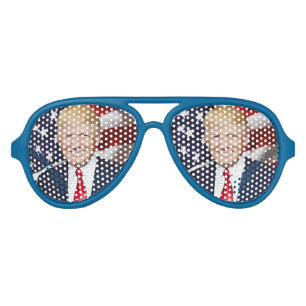 レトロ·ドナルド·トランプ·パーティー·サングラスおもしろい·グラス！ アビエーターサングラス