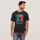レトロ ドーベルマン 犬 Tシャツ (正面フル)