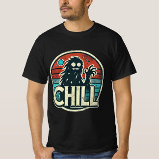 レトロ・ナイト・バイブス: ビッグフットと月光 Tシャツ