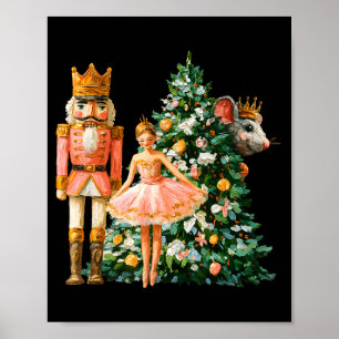 レトロ ナッツクラッカー バレエ NK クリスマス Xmas ビブス 女性用 ポスター