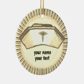 レトロ ナース キャップ セラミックオーナメント (右)