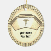 レトロ ナース キャップ セラミックオーナメント (左)