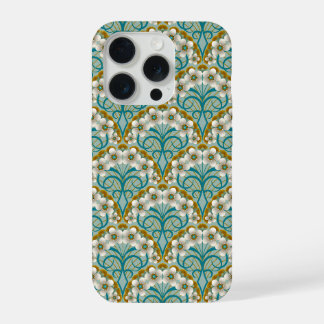 レトロ・ヌーヴォー 自然の曲線と永遠の花 iPhone 15 PROケース