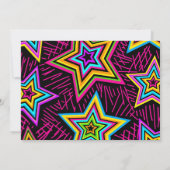 レトロ ネオン 80年代 バースデーパーティー – ヴィンテージ 招待状 (裏面)