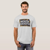レトロ ノースダコタ シルエット Tシャツ (正面フル)