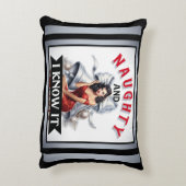 レトロ・ノーティーなクリスマス・ピンアップよ アクセントクッション (裏面(縦))