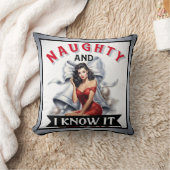 レトロ・ノーティーなクリスマス・ピンアップよ クッション (ブランケット)