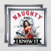 レトロ・ノーティーなクリスマス・ピンアップよ シーズンカード (正面/裏面)