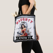 レトロ・ノーティーなクリスマス・ピンアップよ トートバッグ (クローズアップ)