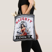 レトロ・ノーティーなクリスマス・ピンアップよ トートバッグ (クローズアップ)