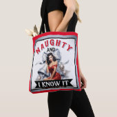 レトロ・ノーティーなクリスマス・ピンアップよ トートバッグ (クローズアップ)