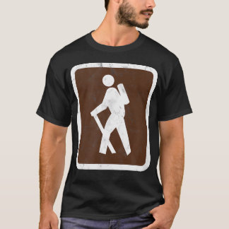 レトロ ハイキング サイン - ビンテージ ディストressed ハイク tシャツ