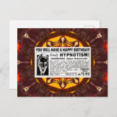 レトロ ハッピー バースデー グリーティングス ポストカード (正面/裏面)