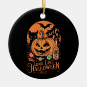 レトロ ハロウィン お化けの季節 長寿の秋 セラミックオーナメント (正面)