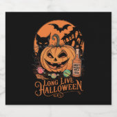 レトロ ハロウィン お化けの季節 長寿の秋 ビールラベル (シングルラベル)