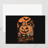 レトロ ハロウィン お化けの季節 長寿の秋 招待状 (正面/裏面)