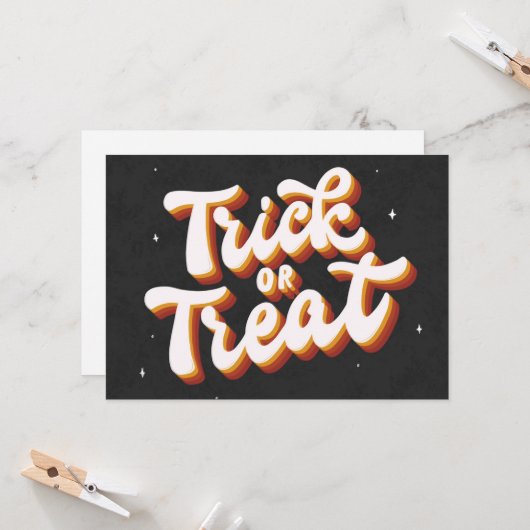 レトロ ハロウィン カード (正面/裏面インサイチュ)