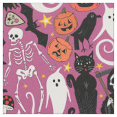 レトロ ハロウィン 風船ガム ファブリック (クローズアップ)