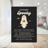 レトロ　ハロウィン　Let's Get Spooky 招待状