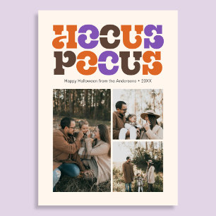レトロ ハロウィーン フォトコラージュ Hocus Pocus シーズンカード