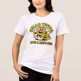 レトロ ハローゼア ブック＆ブリュー バディーズ ビンテージ カートゥーン トライブレンドＴシャツ