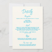 レトロ ハンドドロー ケーキ オールインワン ウェディング 招待状 (裏面)