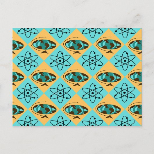 レトロ ハーレクイン グローブ トロッター ポストカード (正面)