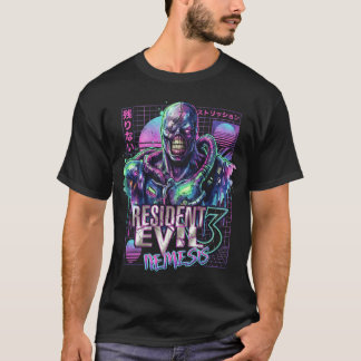 レトロ バイオハザード サバイバル ホラー ネメシス PS風 Tシャツ