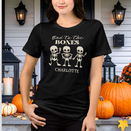 レトロ・バッド・トゥ・ザ・ボーンズ・クリーム色のハロウィン トライブレンドTシャツ