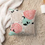 レトロ、バラ クッション (ブランケット)