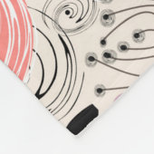 レトロ、バラ フリースブランケット (角)