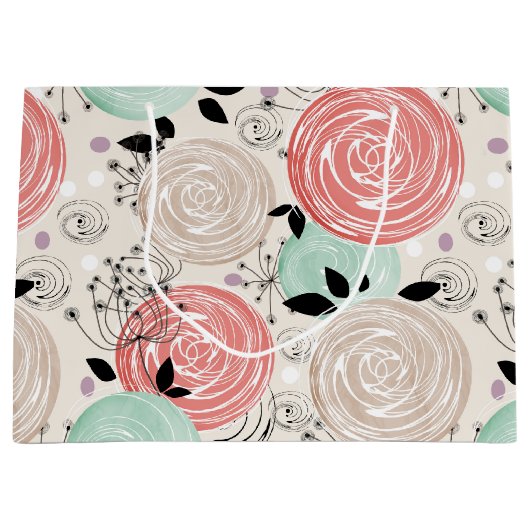 レトロ、バラ ラージペーパーバッグ (正面)