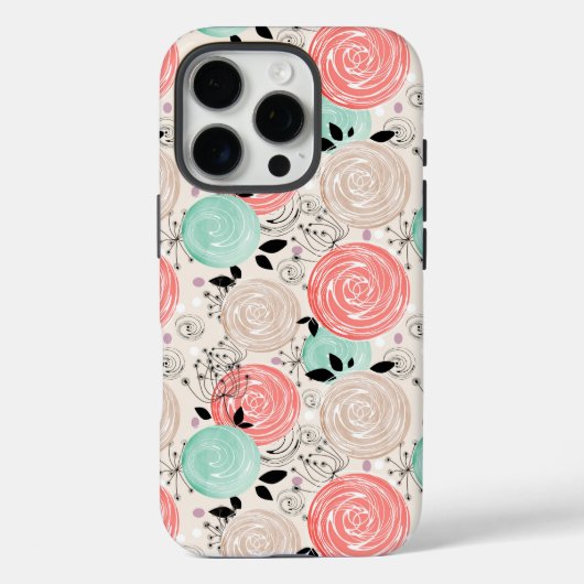 レトロ、バラ Case-Mate iPhoneケース (裏面)