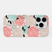 レトロ、バラ iPhoneケース (裏面横)