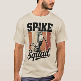 レトロ バレーボール スパイク スクワッド Tシャツ