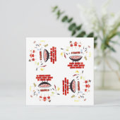 レトロ バーベキュー ミッドセンチュリー スタイル ゴーギー インビテーション (スタンド正面)