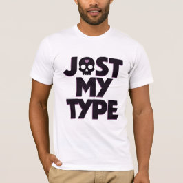 レトロ パステル ゴス スカル "Just My Type" タイポグラフィ Tシャツ